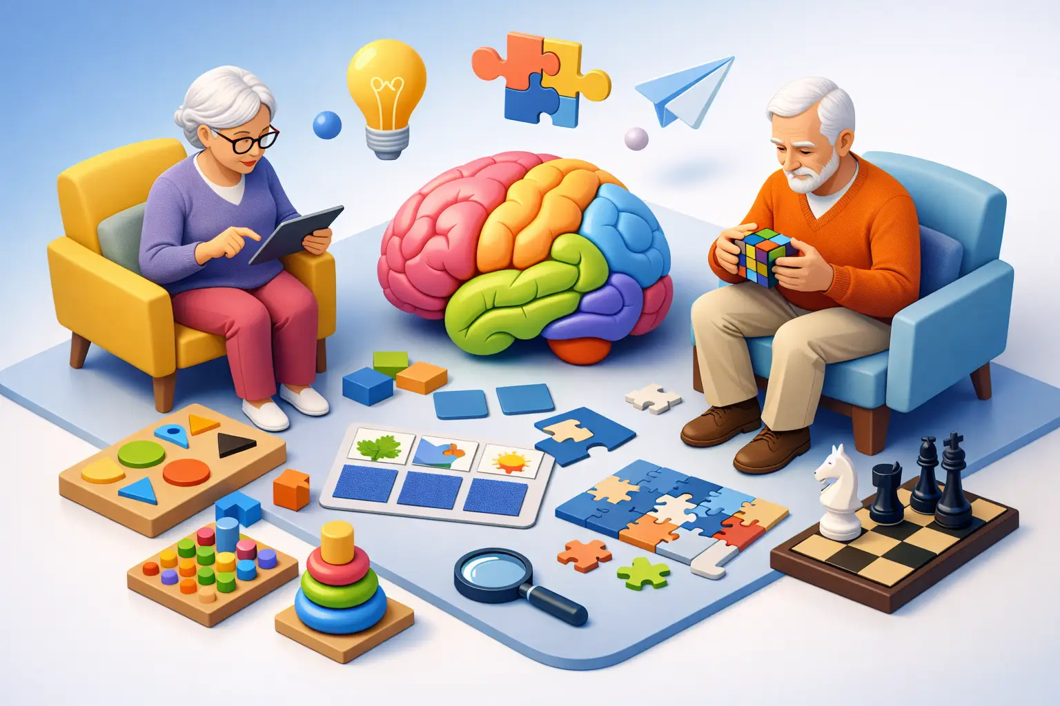 Ejercicios de estimulación cognitiva para mayores